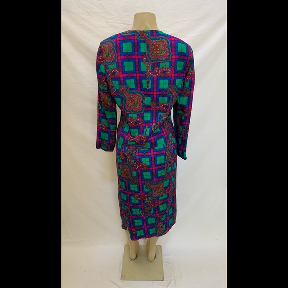 VTG Anne Crimmins Sz 10 Multicolored 2pc Skirt Set - Picture 4 of 12